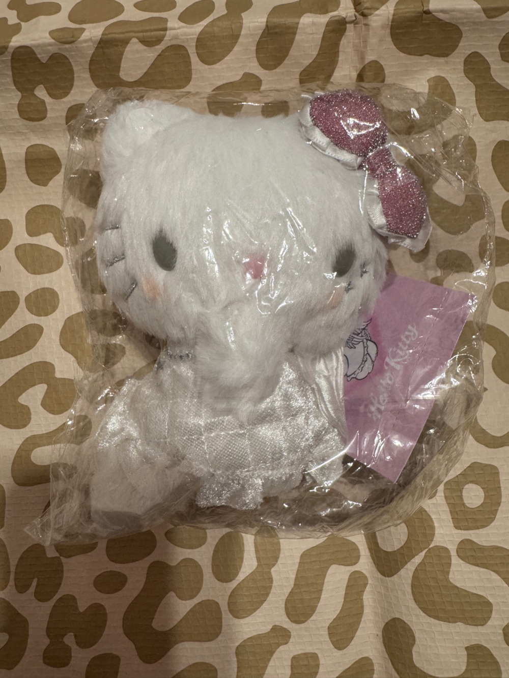 Plush White Small Hello Kitty Bag Charm and Keychain
